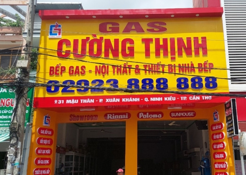 Bảng hiệu cửa hàng GAS Cường Thịnh