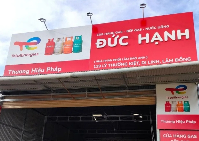 Bảng hiệu cửa hàng GAS Đức Hạnh
