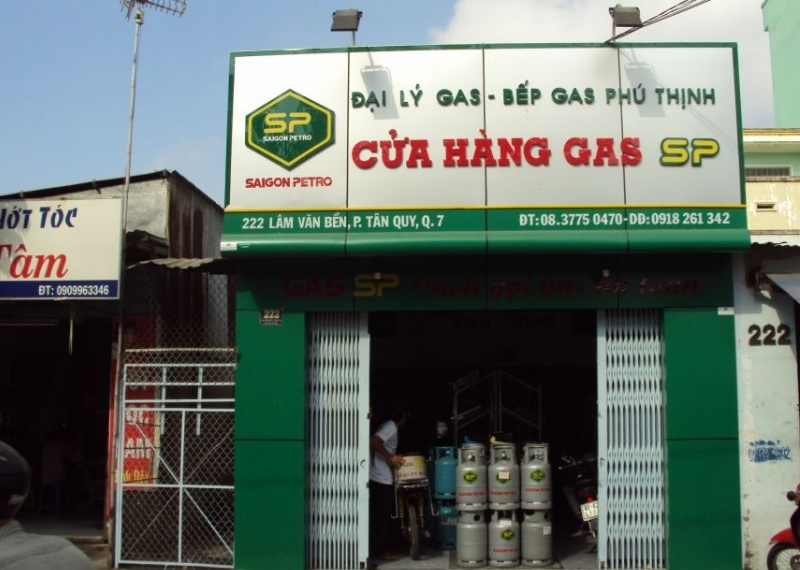 Bảng hiệu cửa hàng GAS SP