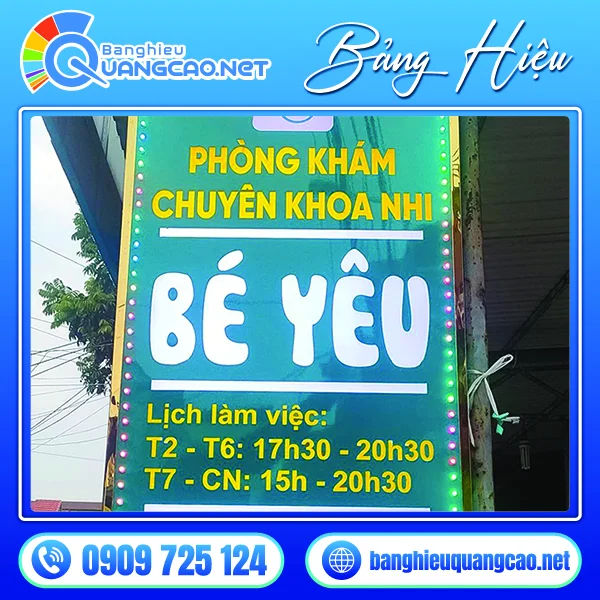bảng hiệu phòng khám nhi