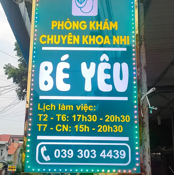 bảng hiệu phòng khám nhi
