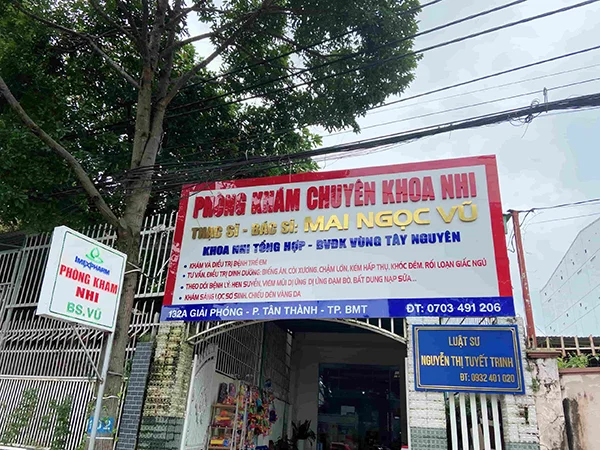 bảng hiệu phòng khám nhi