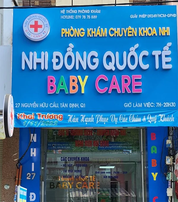 bảng hiệu phòng khám nhi