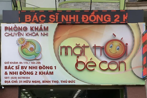 bảng hiệu phòng khám nhi