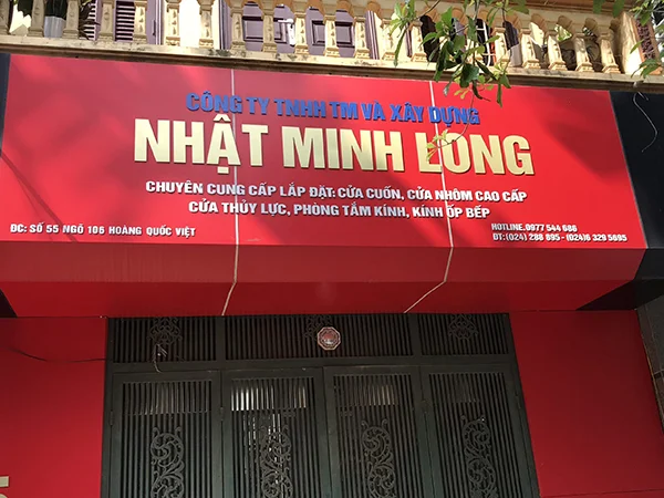 bảng hiệu chữ nổi inox vàng gương