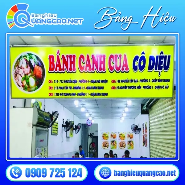 bảng hiệu quán bánh canh