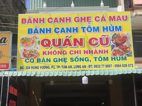 bảng hiệu quán bánh canh