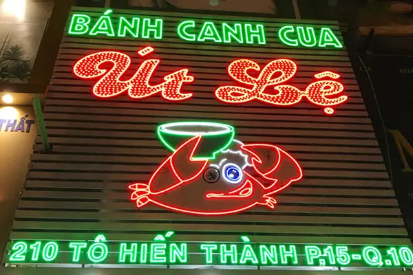 bảng hiệu quán bánh canh led