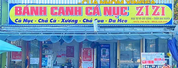 bảng hiệu quán bánh canh cá nục
