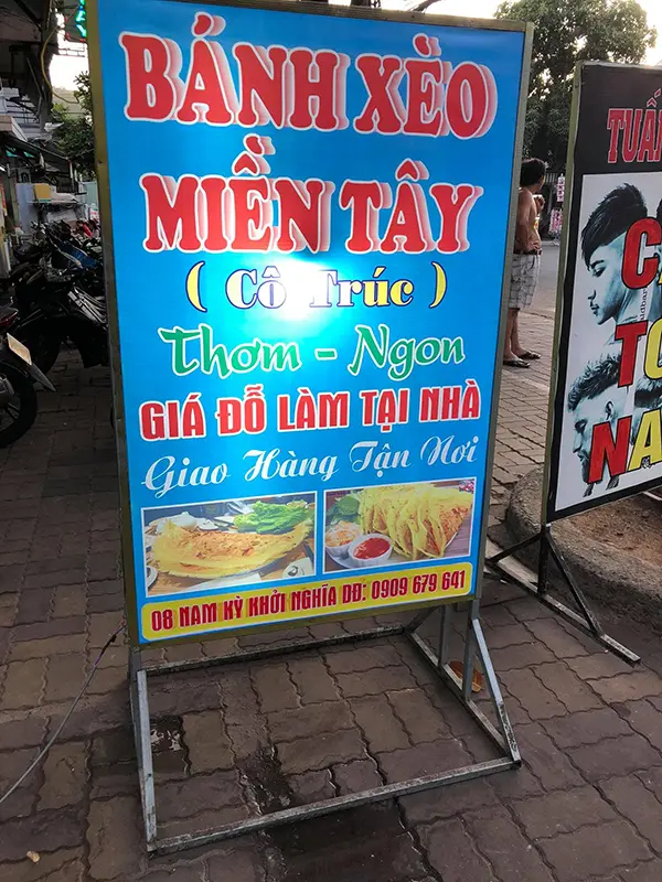 Bảng Hiệu Quán Bánh Xèo 4 bảng hiệu vẫy quán bánh xèo
