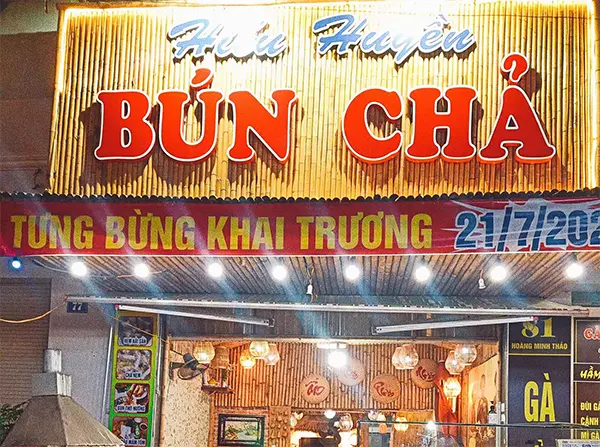 bảng hiệu bún chả hà nội