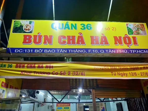 bảng hiệu bún chả hà nội