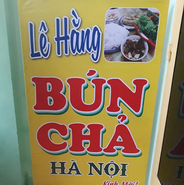 bảng hiệu bún chả hà nội