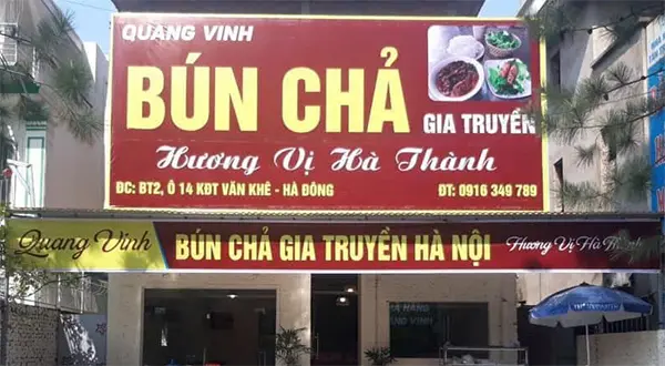 bảng hiệu bún chả hà nội