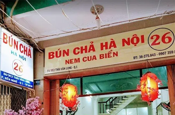 bảng hiệu bún chả hà nội
