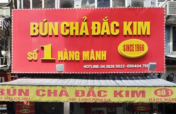 bảng hiệu bún chả hà nội