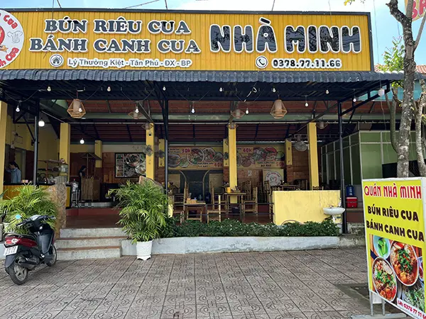 bảng hiệu bún riêu cua