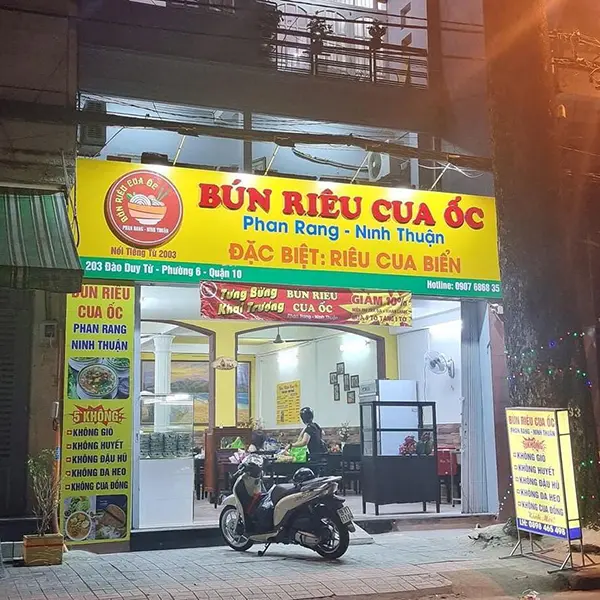 bảng hiệu bún riêu cua