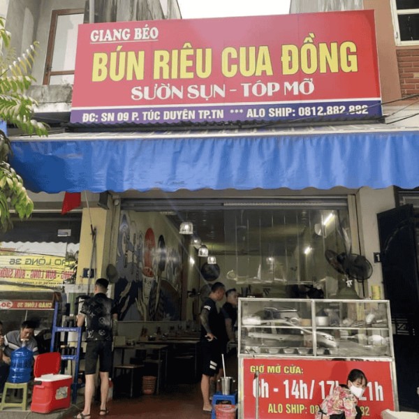 Bảng hiệu bún riêu cua Hiflex
