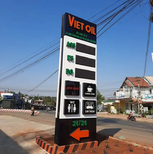 bảng hiệu led cây xăng