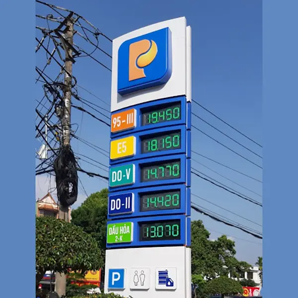 bảng hiệu led cây xăng