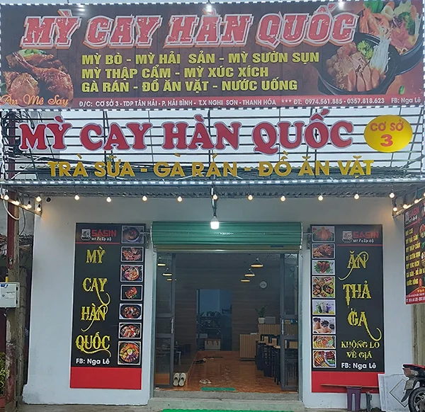 bảng hiệu mì cay