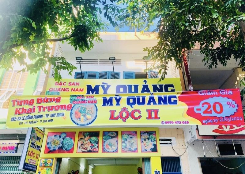 Bảng hiệu mì quảng Lộc II