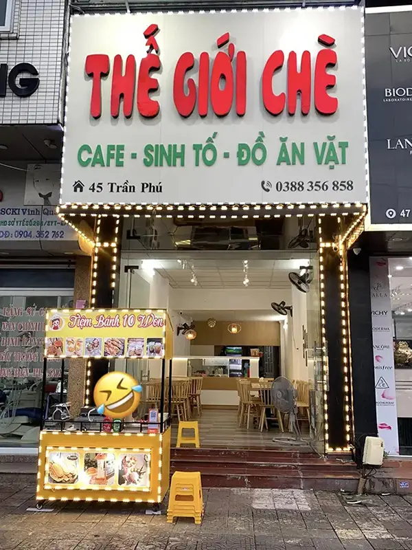 bảng hiệu quán chè