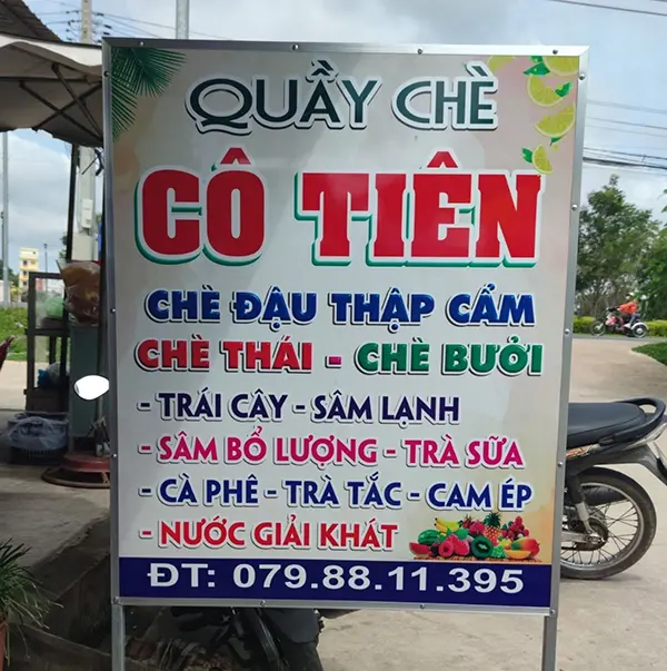 bảng hiệu quán chè