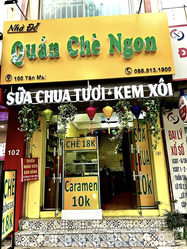 bảng hiệu quán chè