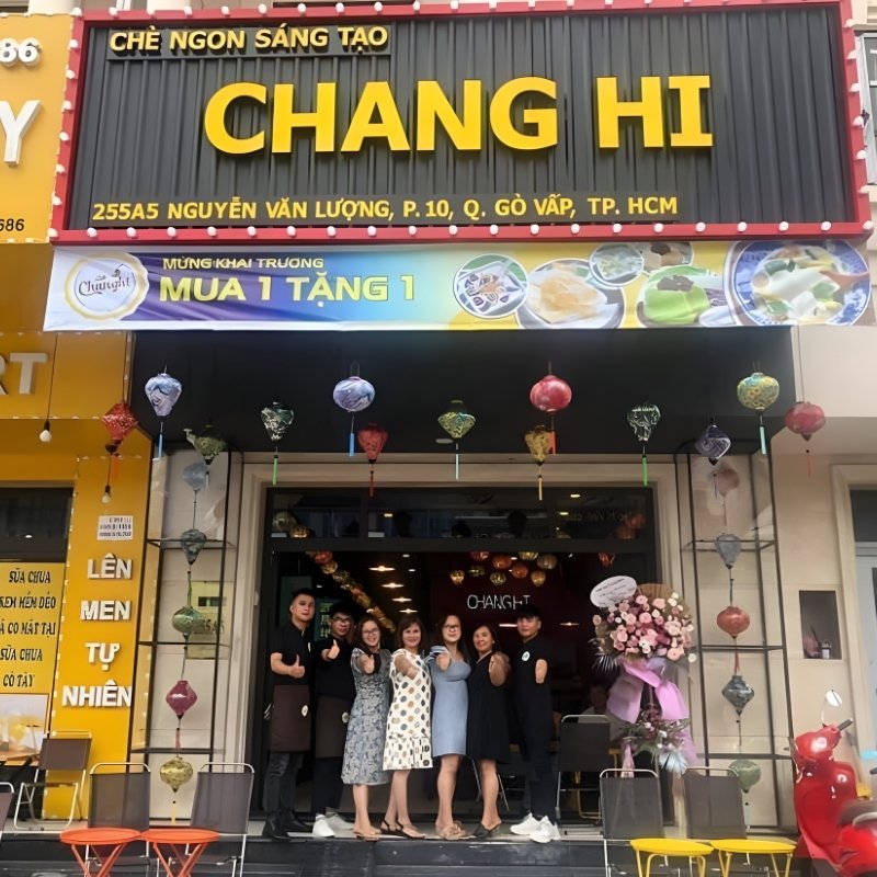 Bảng hiệu quán chè Chang Hi