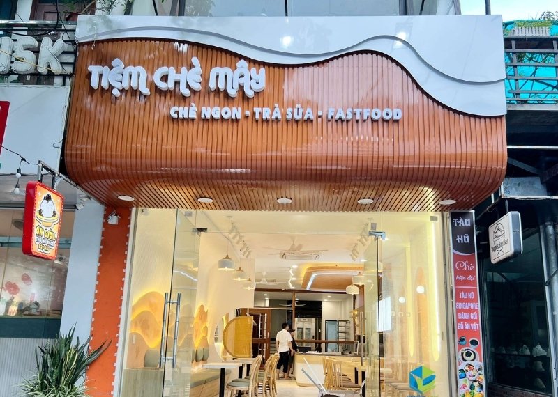 Bảng hiệu quán chè chữ nổi mica