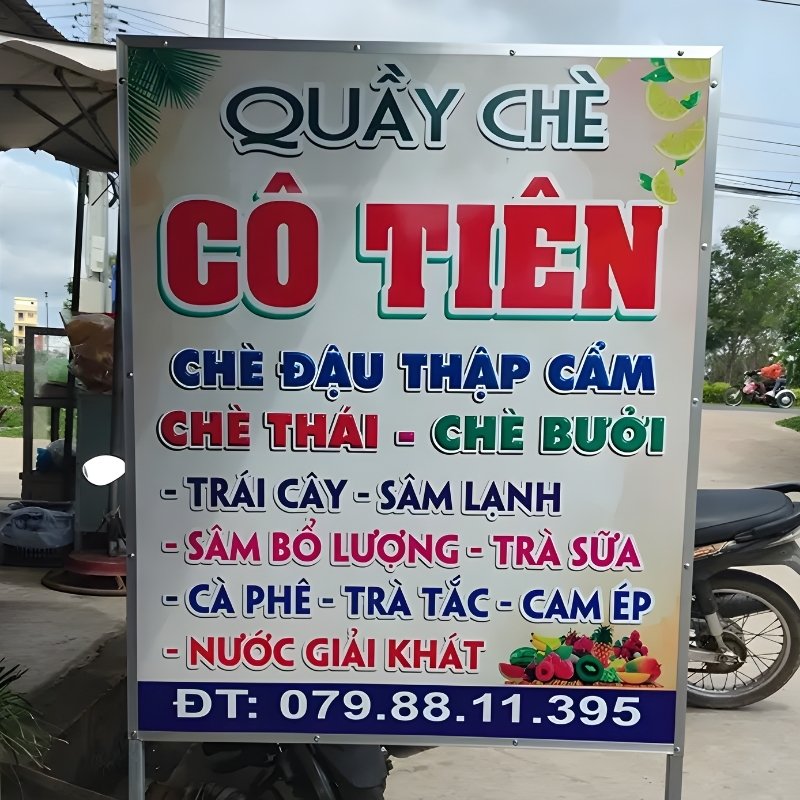 bảng hiệu quán chè hộp đèn