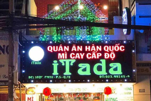Bảng hiệu quán mì cay LED