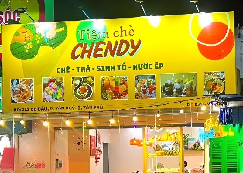 Bảng hiệu tiệm chè Chendy