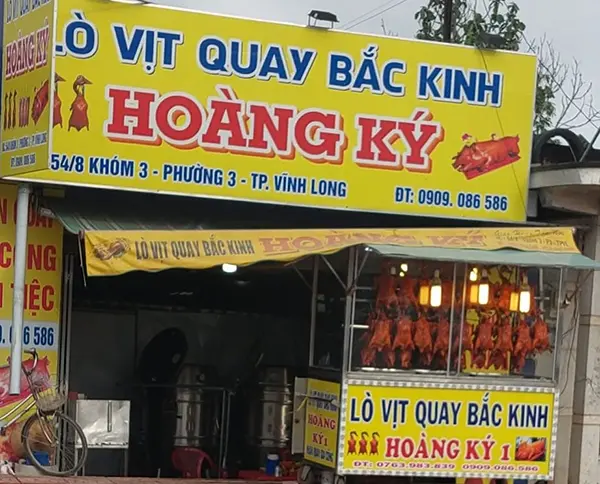 bảng hiệu tiệm vịt quay bắc kinh