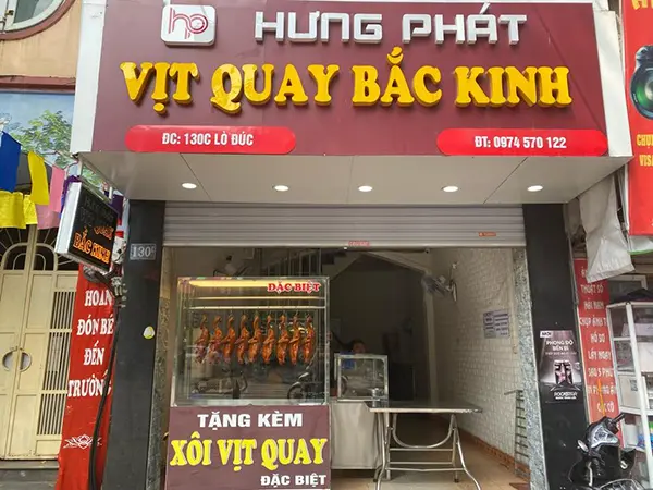bảng hiệu tiệm vịt quay bắc kinh
