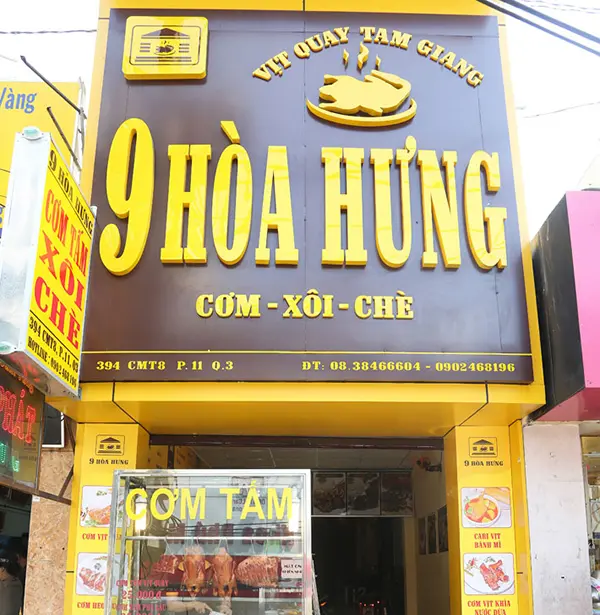 bảng hiệu tiệm vịt quay
