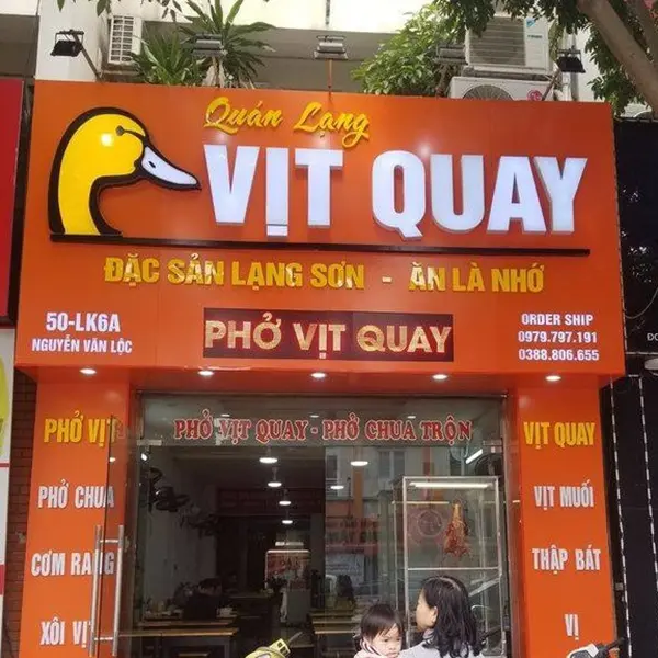 bảng hiệu tiệm vịt quay