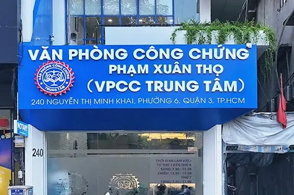 bảng hiệu văn phòng công chứng