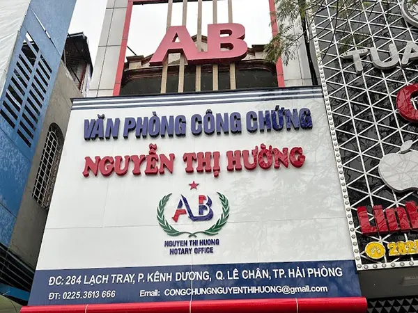 bảng hiệu văn phòng công chứng