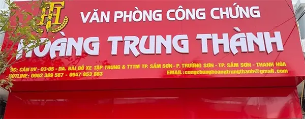 bảng hiệu văn phòng công chứng