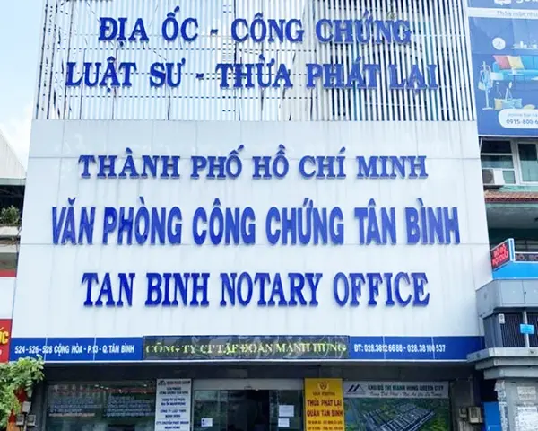 bảng hiệu văn phòng công chứng