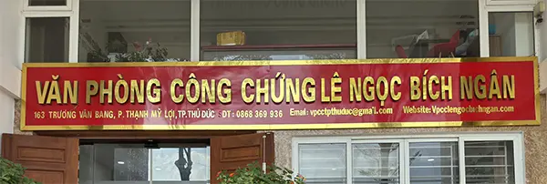 bảng hiệu văn phòng công chứng