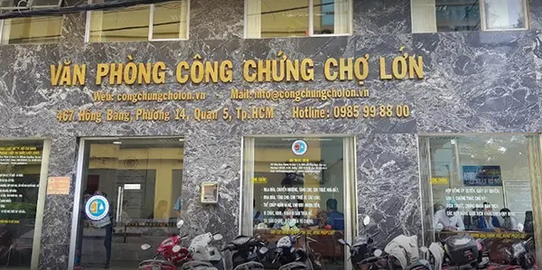 bảng hiệu văn phòng công chứng