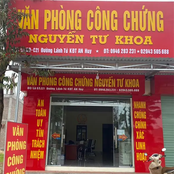 bảng hiệu văn phòng công chứng
