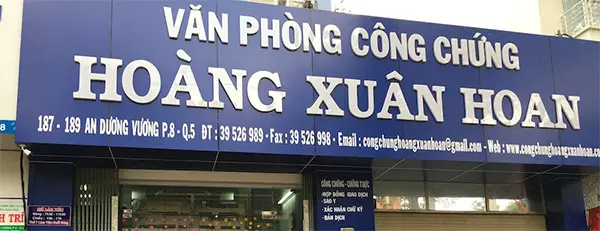 bảng hiệu văn phòng công chứng
