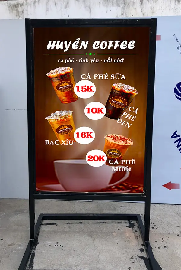 biển vẫy cafe