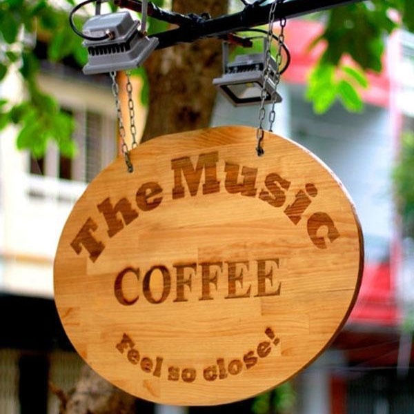 Biển vẫy cafe gỗ