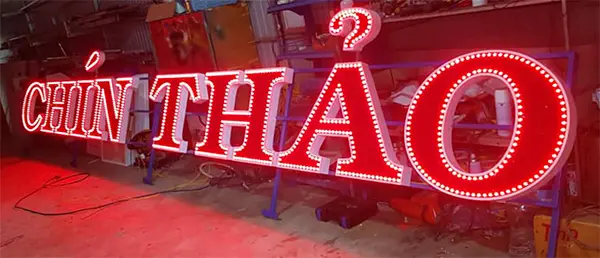 chữ nổi alu cắm led